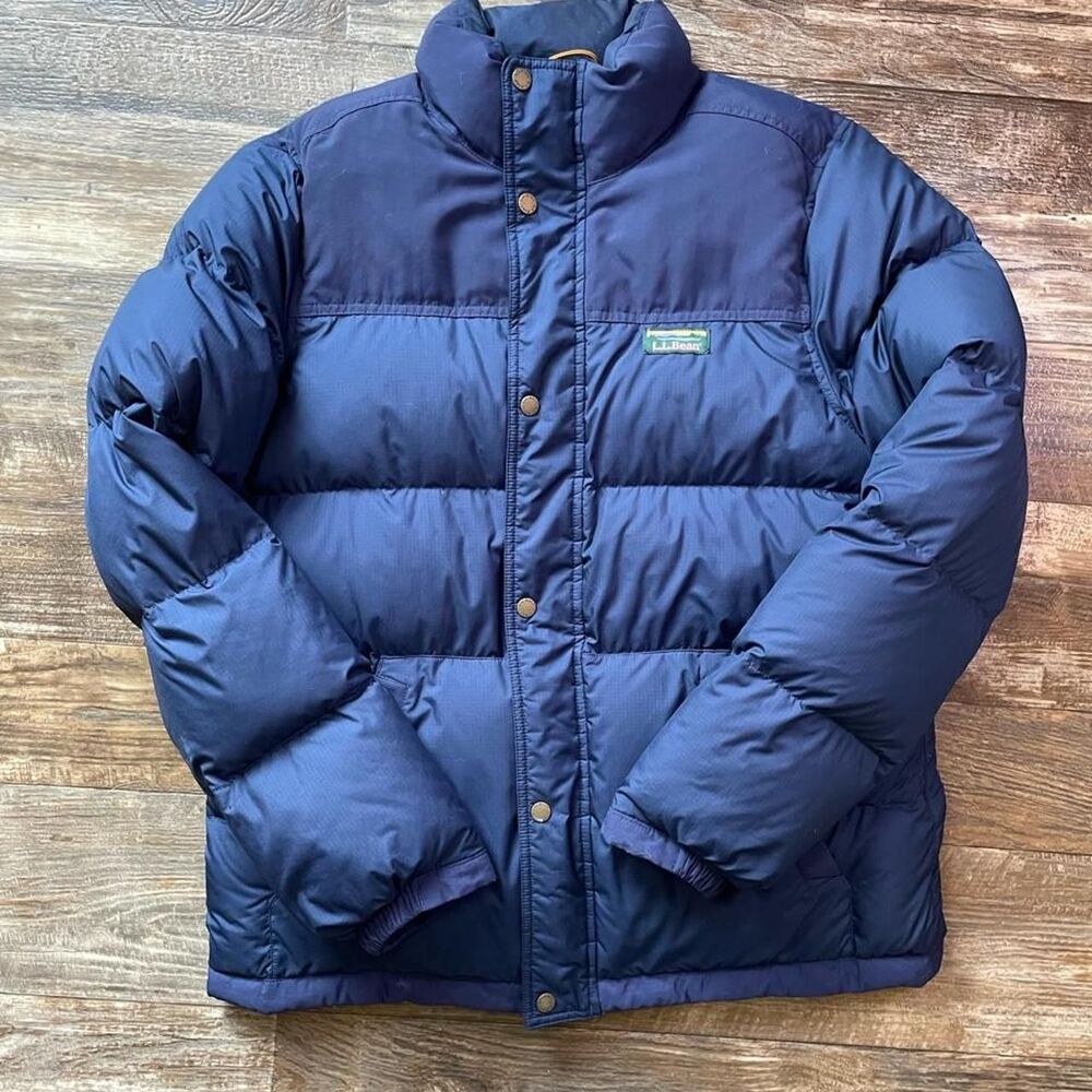 Llbean Men's Navy and Blue Jacket